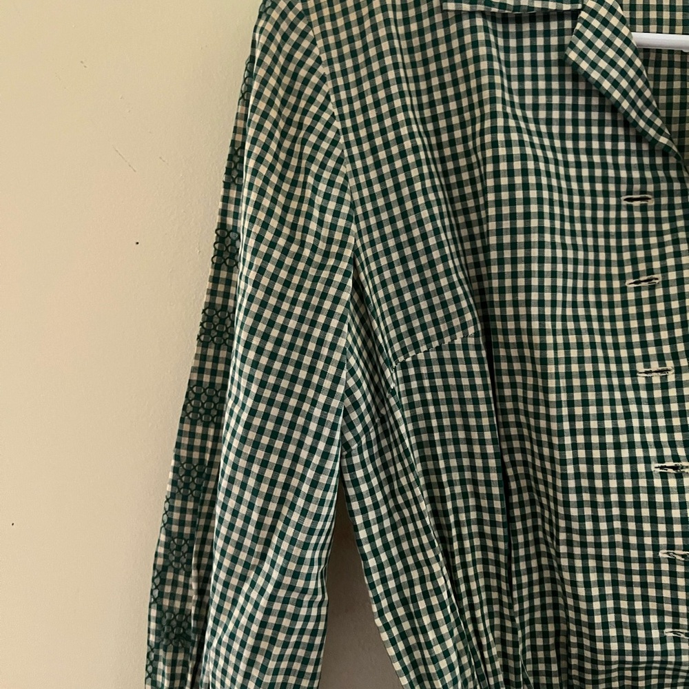 Green Checkered Women's Dress - Picture 8 of 8
